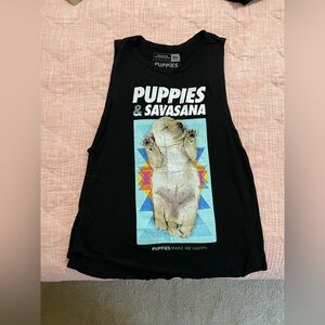 Puppies Yoga/workout tank, good condition